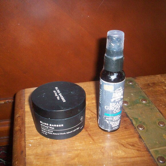 Blind Barber 60 Proof Wax 2.5 oz Men Styling Lot & Uncle Jimmy Beard Growth Oil - Picture 1 of 5